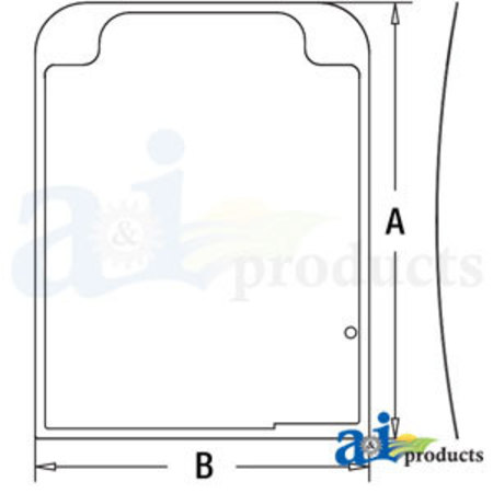 A & I PRODUCTS Glass, Upper Front Windshield 55" x38" x6" A-4651653